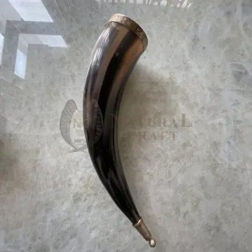 Drinking Horns with tip & mouth Brass (DH-5), item 208